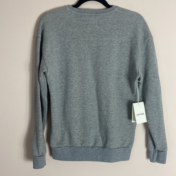 Mother The Drop warmup gray sweatshirt No Rain No Flowers XS NWT - Picture 4 of 8